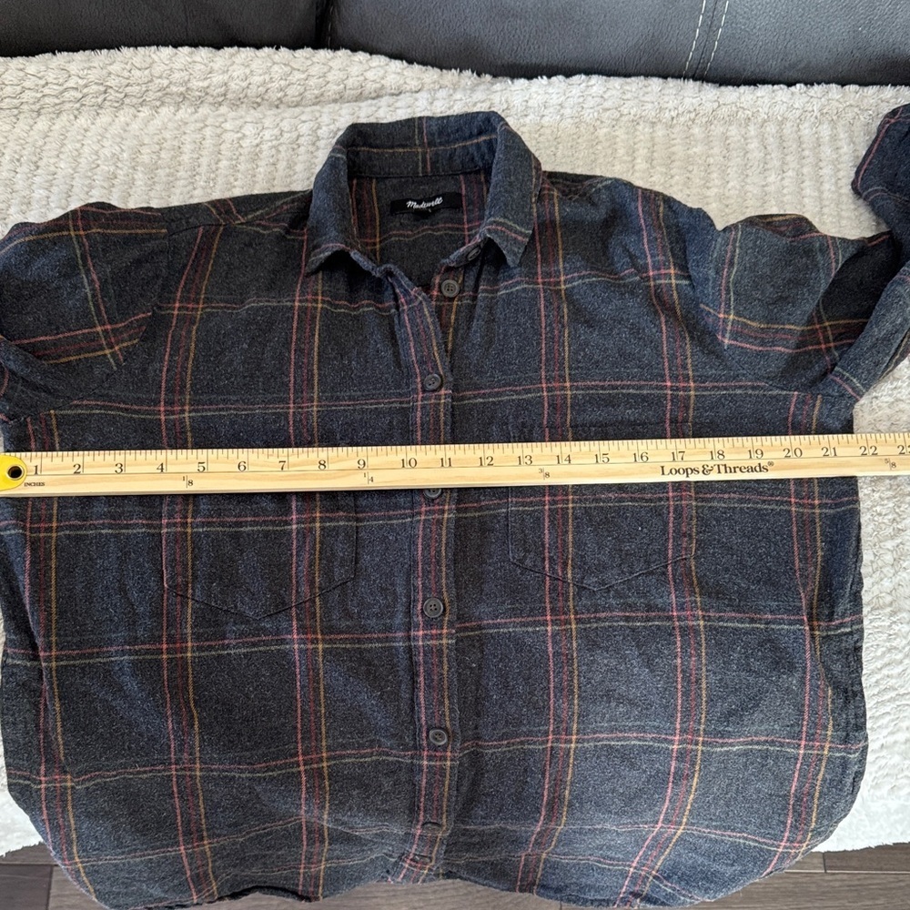 Madewell Brushed Twill Sunday Shirt in Kidwell Plaid XS - Picture 9 of 11
